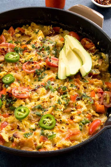 Migas Scrambled Eggs With Crispy Tortillas Recipe Chili Pepper