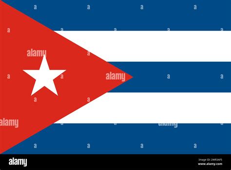 Cuba Vector Flag In Official Colors And 3 2 Aspect Ratio Stock Vector