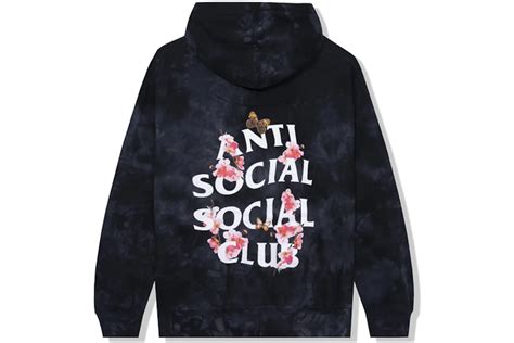 Anti Social Social Club Kkoch Never Dies Hoodie Black Tie Dye Fw22 Cn