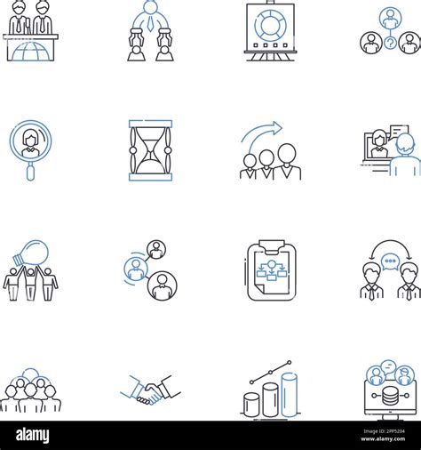 Inclusive Growth Line Icons Collection Equity Diversity Empowerment