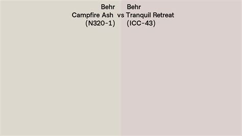 Behr Campfire Ash Vs Tranquil Retreat Side By Side Comparison