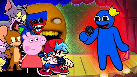 Rainbow Friends Fnf Blue Vs Popular Characters Friday Night Funkin