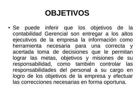 La Contabilidad Gerencial PPT