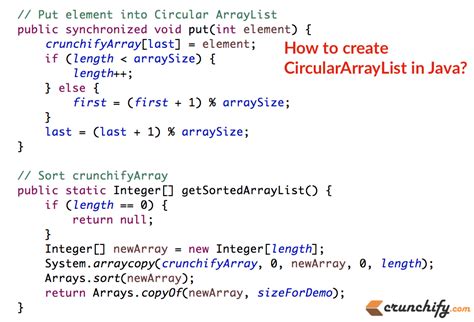 How To Implement Simple Circular Arraylist In Java Crunchify