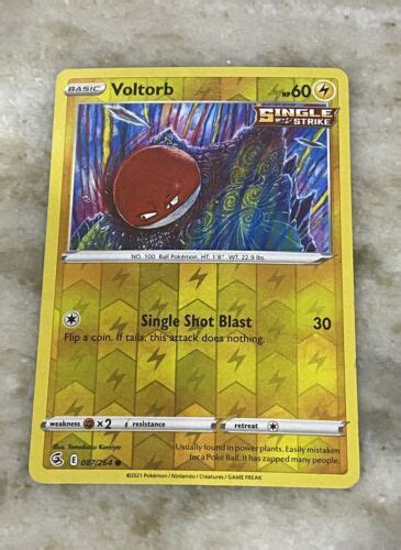 Voltorb 087 264 Fusion Strike Pokemon Card EBay