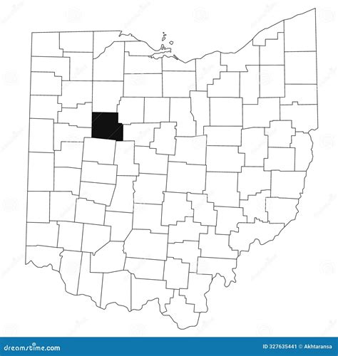 Map Of Hardin County In Illinois State On White Background Single