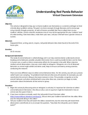 Fillable Online Understanding Red Panda Behavior - Resource Library Fax ...