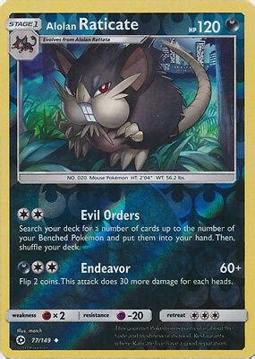 Alolan Raticate Reverse Holo Prices Pokemon Sun Moon