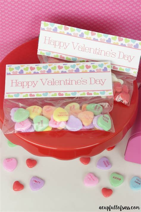 Printable Valentines Day Treat Bag Toppers A Cup Full Of Sass