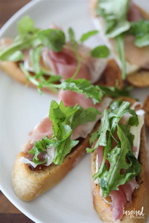 Brie Fig And Prosciutto Crostini Easy Appetizer Recipe