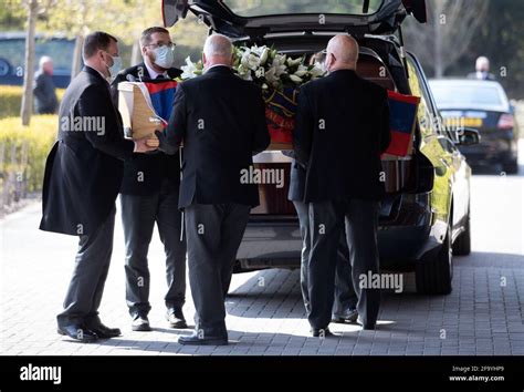 The Coffin Of D Day Veteran Albert Lilly Arrives For His Funeral