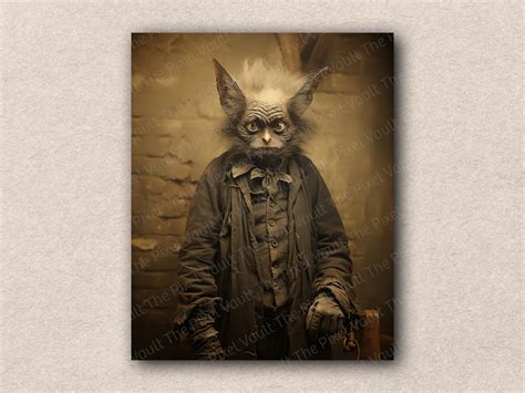 MONSTER Vintage Style Antique Photo Digital Download PNG Halloween ...