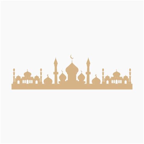 Premium Vector Artistic Mosque Silhouette