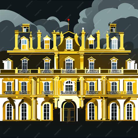 Premium Vector Palace Of Versailles Vector Illustration