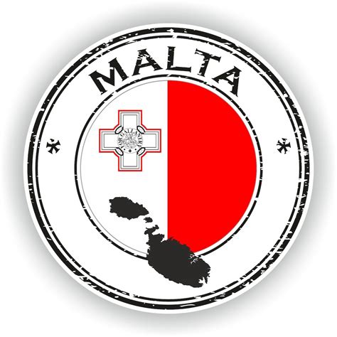 Malta Seal Sticker Round Flag For Laptop Book Fridge Guitar Etsy