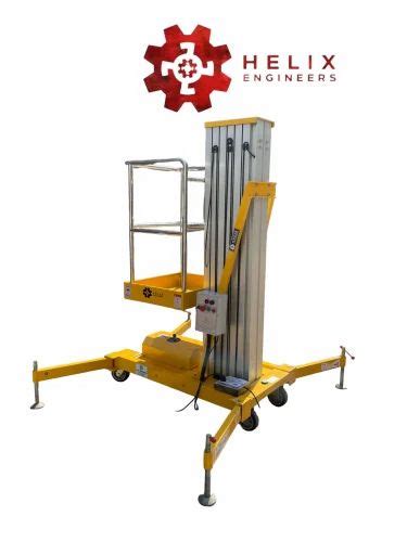 HELIX Painted Steel Single Mast Aerial Work Platform 200 Kg Model