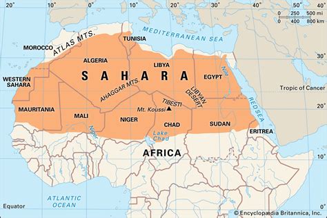 Sahara Political Map