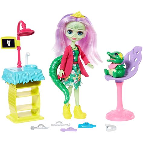 Кукла Enchantimals Энди Аллигатор со зверюшкой и тематическим набором ...