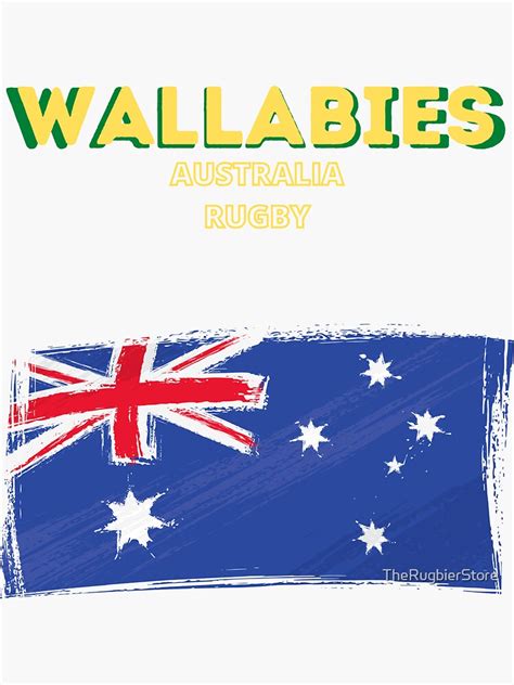 "Wallabies" Sticker for Sale by TheRugbierStore | Redbubble