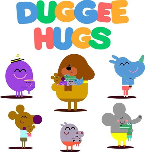 Hey Duggee Hugging Characters SVGs PNGs & PDFs Printable