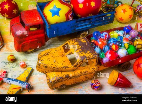 Two Toy Trucks Stock Photo Alamy