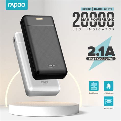 Rapoo S Mah Power Bank Fast Charging Powerbank Lithium Polymer