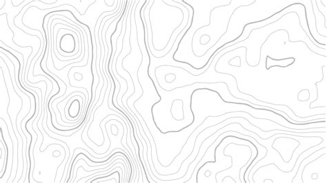 Vector Mountain Topography With Elevation Contours And Terrain Map