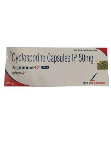 Arpimune O 50mg Capsule At Rs 120 Stripe Cyclosporine Capsule In