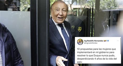 El Candidato Presidencial Rodolfo Hernández Compartió 10 Propuestas Para Las Mujeres