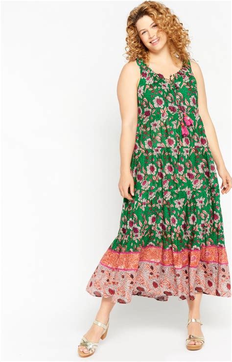 Lola Liza Maxi Jurk Met Bloemenprint Green Maat M Bol