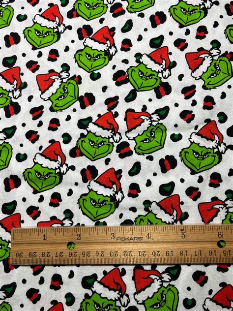 The Grinch, Grinch Christmas Fabric, Dr. Suess, 100% Cotton, Quilting ...