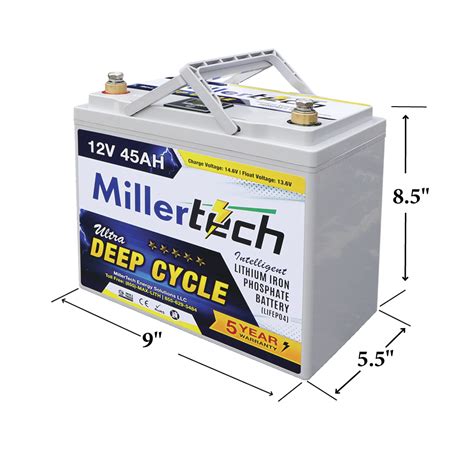 V Ah Marine Lithium Starting Battery Miller Tech