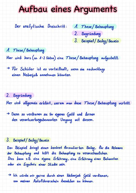 Argumentation Beispieltexte für Klassenarbeiten (Deutsch) - Knowunity
