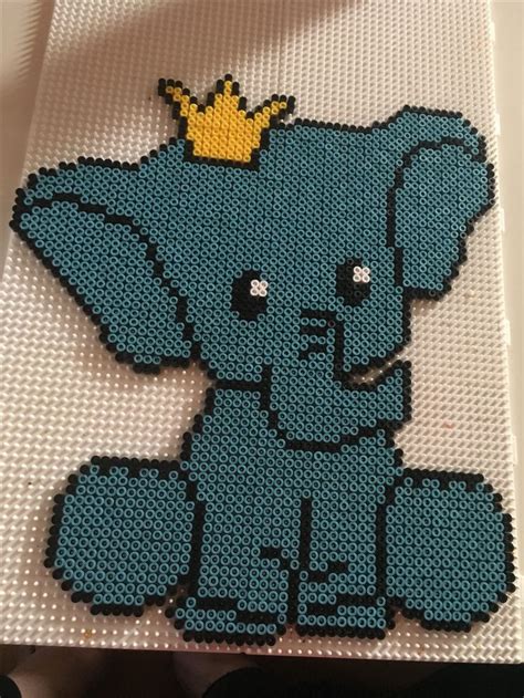 Elephant Hama Beads Perlemønstre Børnekreativitet Kreative Ideer