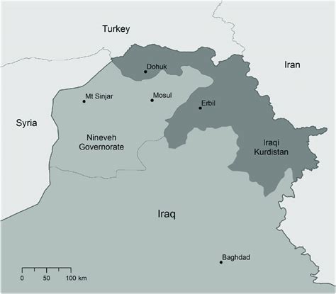 Map Of Northern Iraq Source Authors Adaptation Of Global