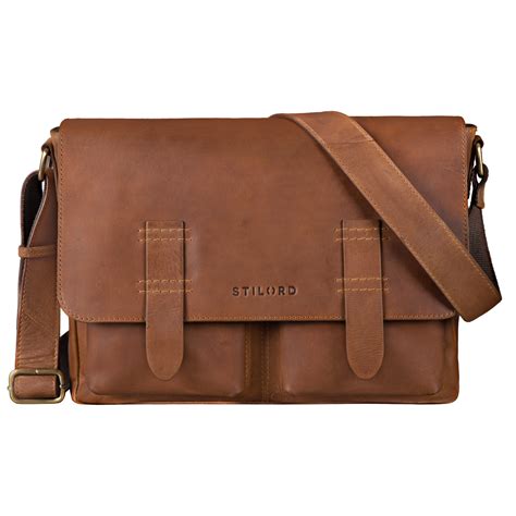 Russell Vintage Bolso Mensajero Malet N Cuero Stilord