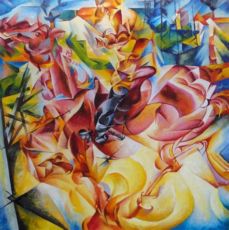 Boccioni Elasticità 1912 Pitture a olio astratte Dipinti