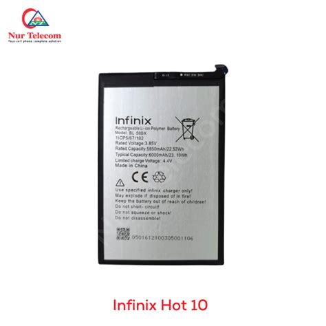 Buy Original Infinix Hot 10 Battery Price In Bangladesh Nur Telecom