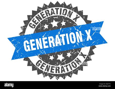 generation x grunge stamp with blue band. generation x Stock Vector ...