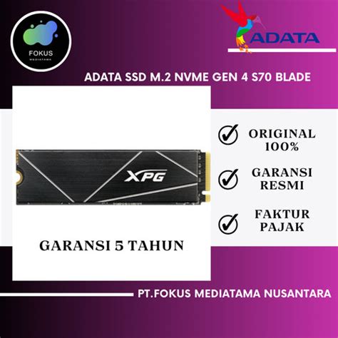 Jual Adata Xpg Gammix S Blade Ssd M Nvme Pcie Gen X Gb Tb Tb