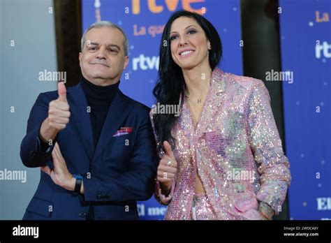 Spanish Soccer Player Jenni Hermoso And Ramon Garcia During Rtve Hi Res