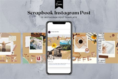 Instagram Post Scrapbook Theme Canva Template