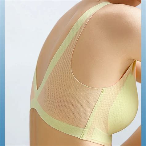 Summer Female Bra Ultra Thin Ice Silk Beautiful Back Gathered Bra