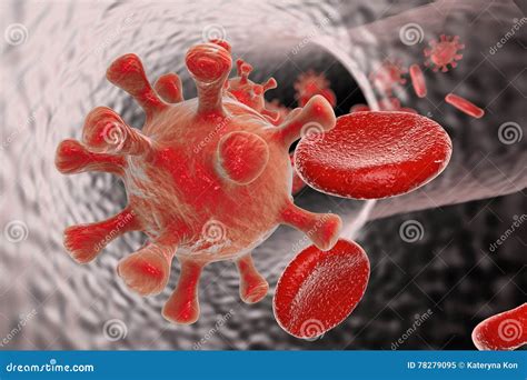 Hiv In Blood Stock Illustration Illustration Of Colorful 78279095