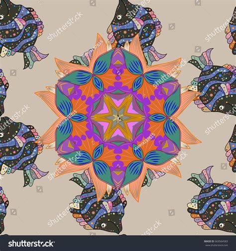 Cute Fabric Texture On Colored Background Stock Illustration 669564583