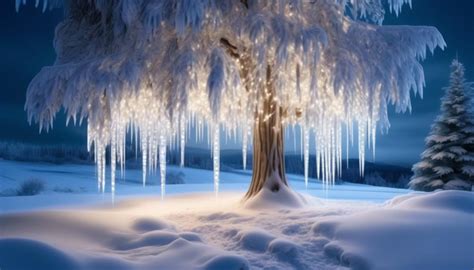 Icicle Lights On Tree ByRetreat