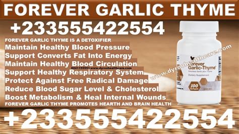 Benefits Of Forever Garlic Thyme An Antioxidant Health Articles