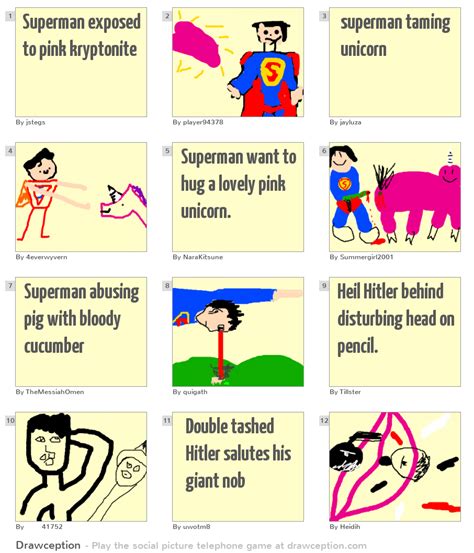 Superman exposed to pink kryptonite - Drawception