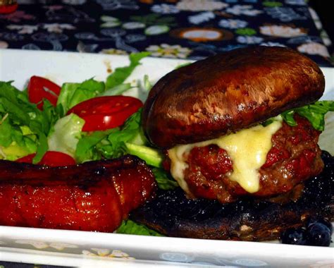 Hand Made Burgers With Portobello Mushroom Buns Urban Paleo Chef