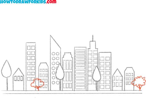 draw  city step  step easy drawing tutorial  kids